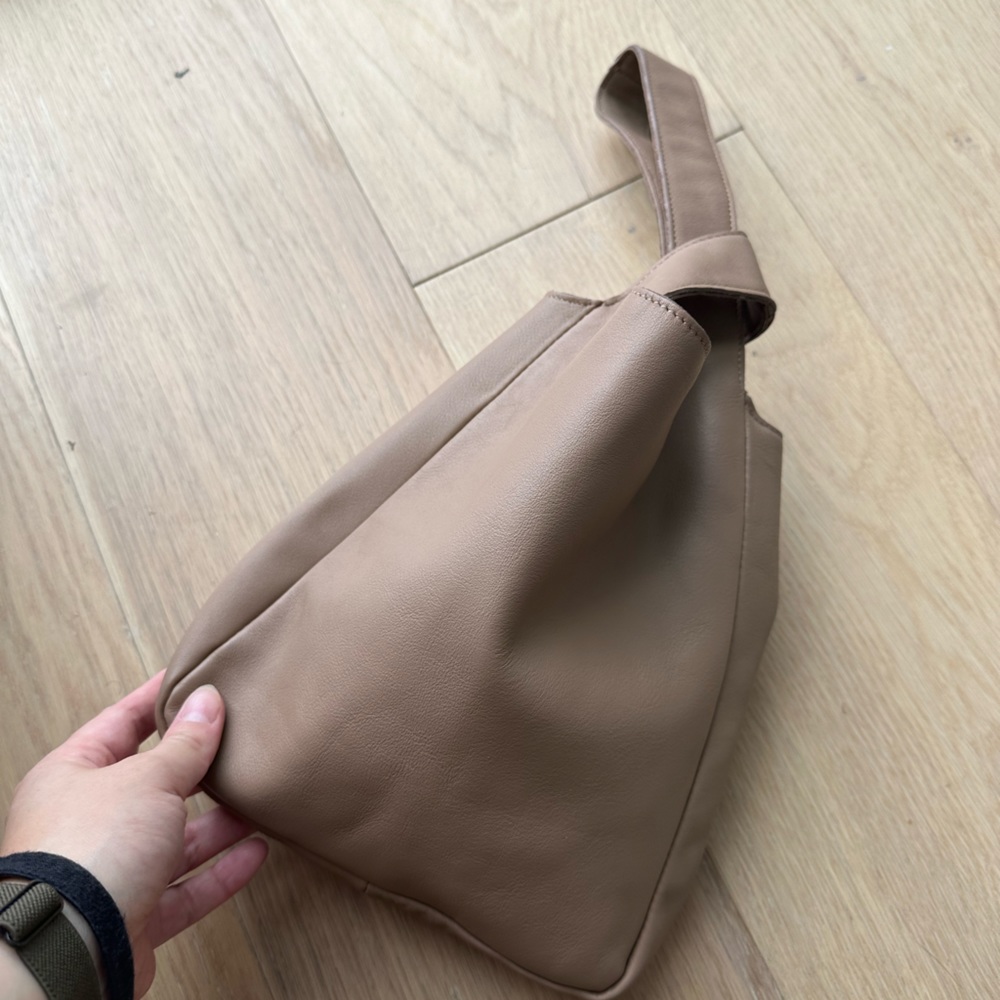 Eileen Fisher Asymmetrical Handle Beige Bag